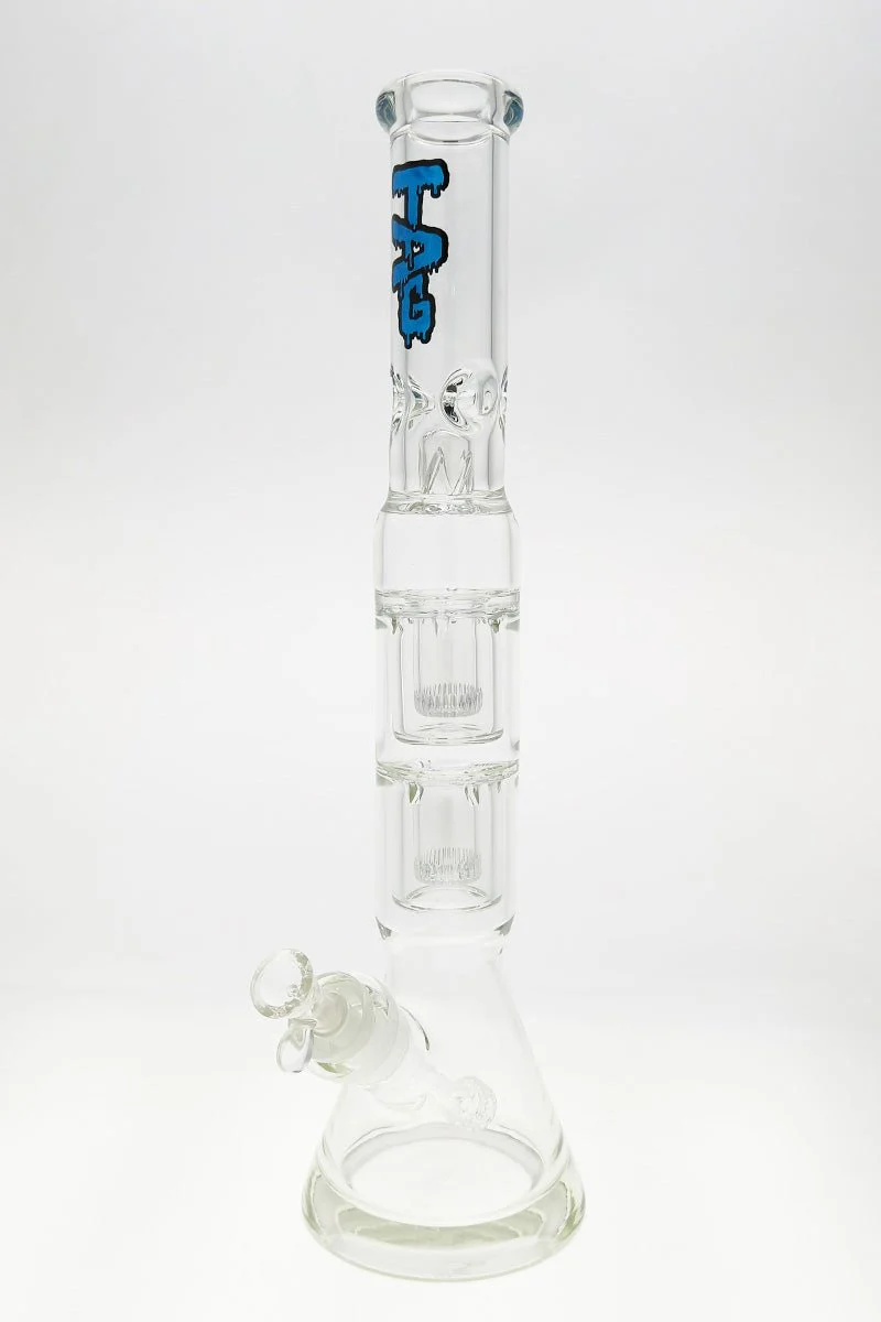 TAG - 20" Double Interior Showerhead Beaker Bong 50x9MM - 28/18MM Downstem (4.50") - Image 15