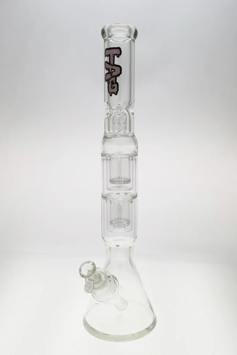 TAG - 20" Double Interior Showerhead Beaker Bong 50x9MM - 28/18MM Downstem (4.50") - Image 18