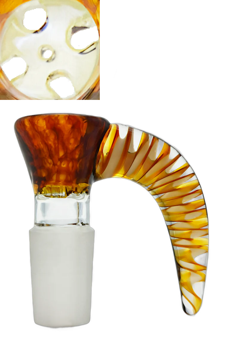 TAG - Disc Screen Bong Slide Bowl Piece with Horn Handle