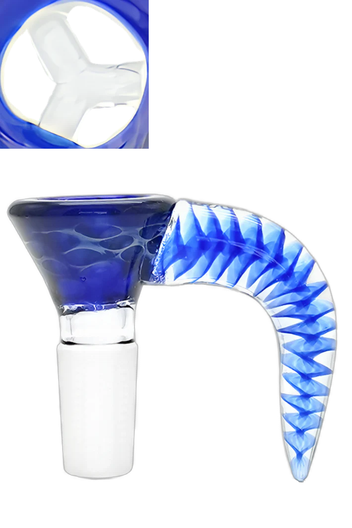 TAG - Disc Screen Bong Slide Bowl Piece with Horn Handle - Image 2