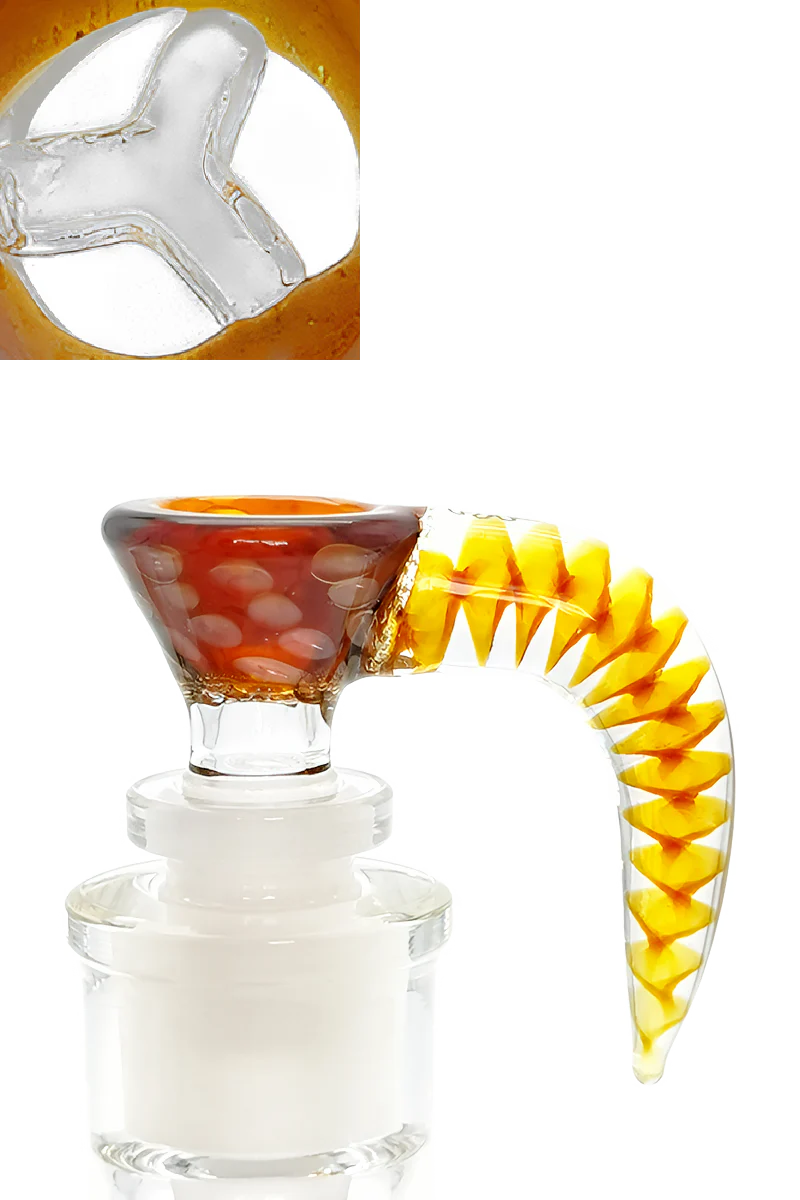 TAG - Disc Screen Bong Slide Bowl Piece with Horn Handle - Image 29