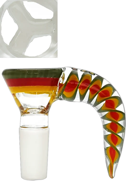 TAG - Disc Screen Bong Slide Bowl Piece with Horn Handle - Image 3