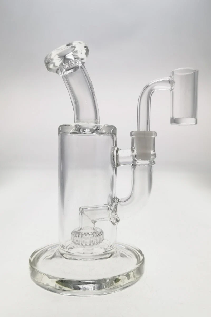 TAG - 6" Bent Neck Fixed Super Slit UFO Diffuser Dab Rig 44x4MM (10MM Female)