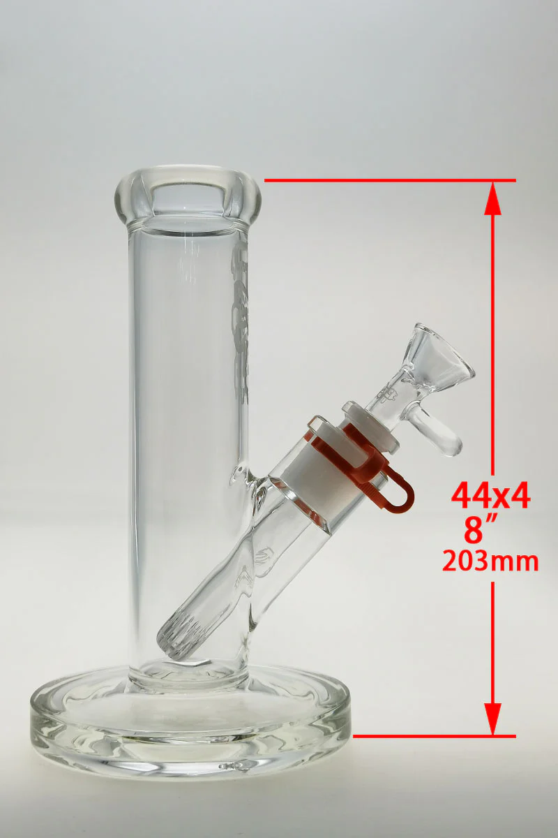 TAG - 8" Straight Tube Bong 44x4MM - 18/14MM Downstem (2.75") - Image 13