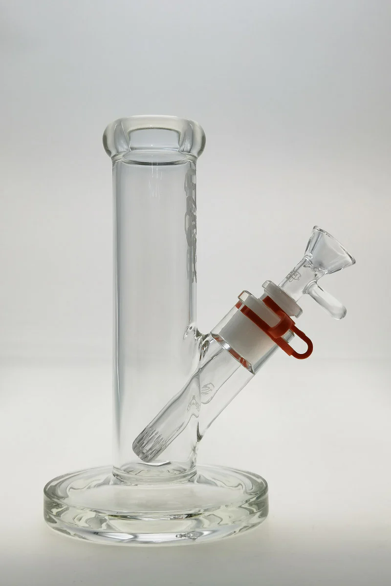 TAG - 8" Straight Tube Bong 44x4MM - 18/14MM Downstem (2.75") - Image 2