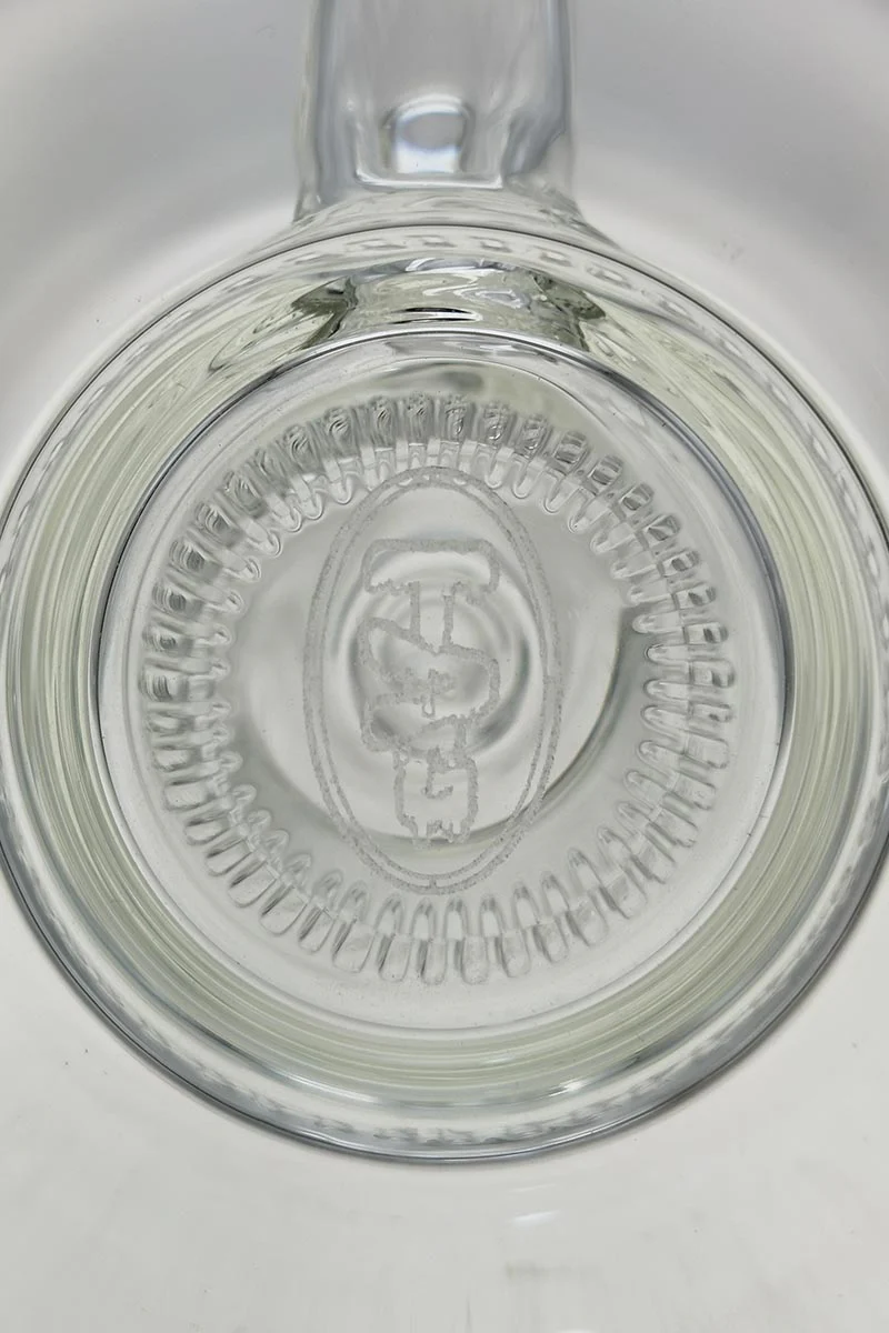 TAG - 9" Bent Neck Interior Showerhead Dab Rig Bong 55x5MM (14MM Female) - Image 28