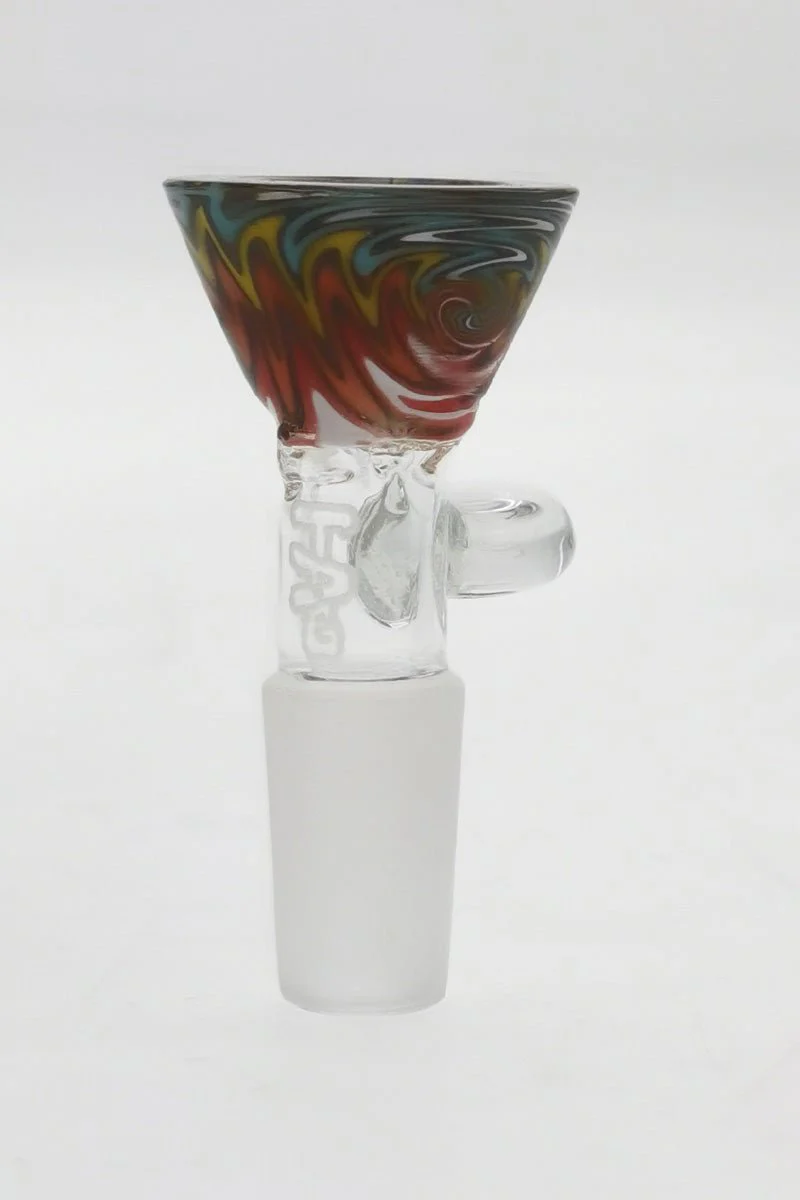 TAG - Worked Reversal Bong Slide Bowl Piece w/ Pinched Screen and Handle - Image 14