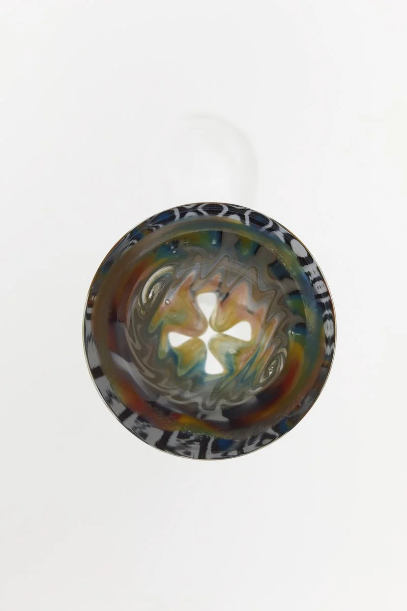 TAG - Worked Reversal Bong Slide Bowl Piece w/ Pinched Screen and Handle - Image 28
