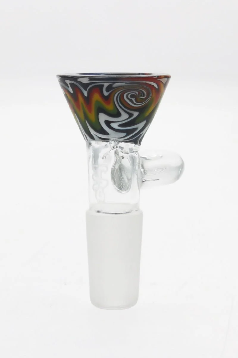TAG - Worked Reversal Bong Slide Bowl Piece w/ Pinched Screen and Handle - Image 29