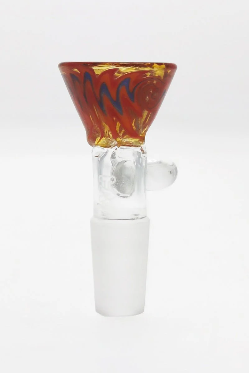 TAG - Worked Reversal Bong Slide Bowl Piece w/ Pinched Screen and Handle - Image 30